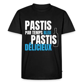Pastis cadeau alcool - T-shirt Premium bio Homme - noir - Devant - Nico (187cm)