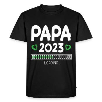 Papa 2023 Loading - Men's Premium Organic T-Shirt - black - Front - Nico (187cm)