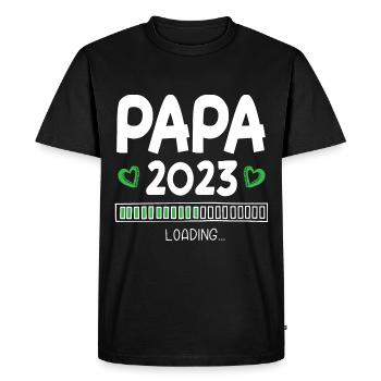 Papa 2023 Loading - Men's Premium Organic T-Shirt - black - Front - Nico (187cm)