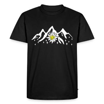 Alpen Edelweiss Edelweiss Costume for Dirndl - Men's Premium Organic T-Shirt - black - Front - Nico (187cm)