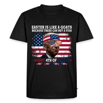 Joe Biden Merry 4th Of Easter - Men's Premium Organic T-Shirt - black - Front - Nico (187cm)