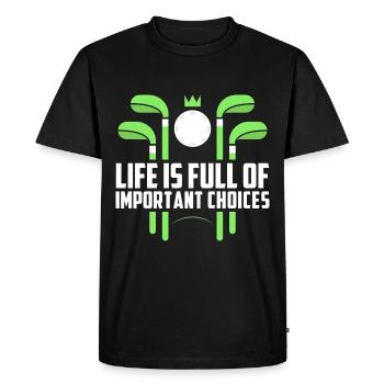 Golf Golf Clubs Golfer - Men's Premium Organic T-Shirt - black - Front - Nico (187cm)