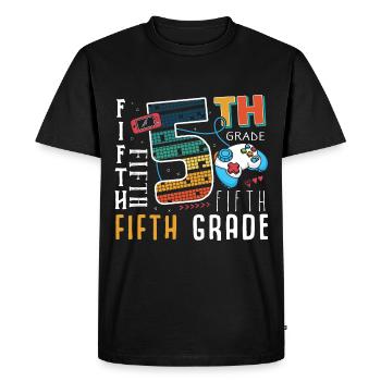 5th grade gaming schoolchild - Men's Premium Organic T-Shirt - black - Front - Nico (187cm)