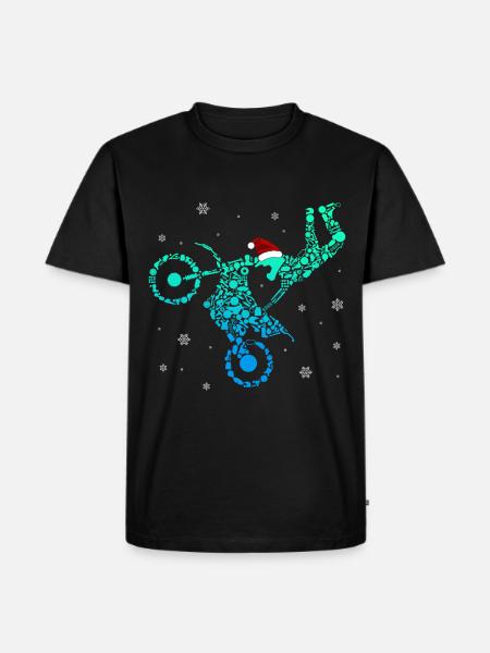 Motocross Christmas - Men's Premium Organic T-Shirt - black