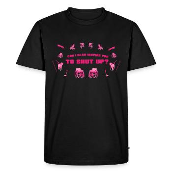 Puis-je vous inspirer à vous taire – Mobility Pride - T-shirt Premium bio Homme - noir - Devant - Nico (187cm)