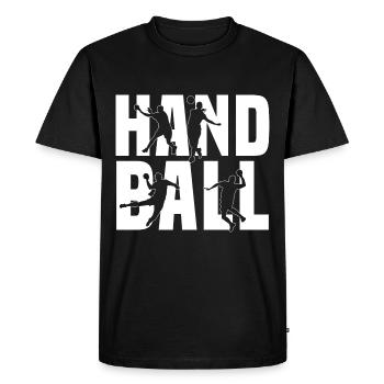 Handball Player Dabbing HandballEr Sport Gift - Men's Premium Organic T-Shirt - black - Front - Nico (187cm)