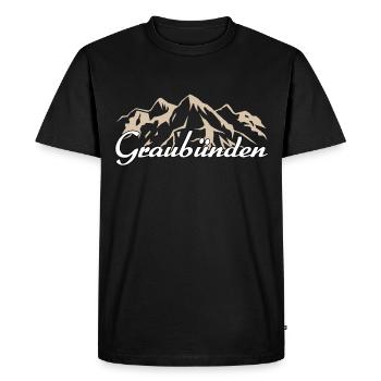Graubünden Switzerland Home Gift - Men's Premium Organic T-Shirt - black - Front - Nico (187cm)