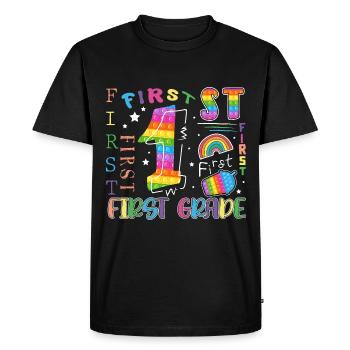 1st Grade Pop It Schoolchild - Men's Premium Organic T-Shirt - black - Front - Nico (187cm)