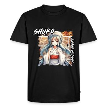 Manga Streetwear - T-shirt Premium bio Homme - noir - Devant - Nico (187cm)