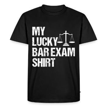 Ma chance à l’examen du barreau - T-shirt Premium bio Homme - noir - Devant - Nico (187cm)
