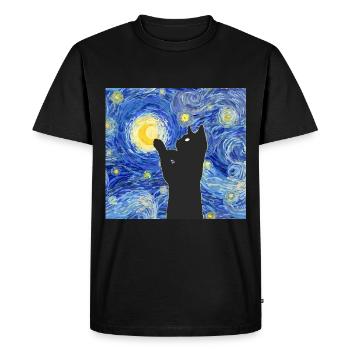Vincent Van Gogh Chat - T-shirt Premium bio Homme - noir - Devant - Nico (187cm)