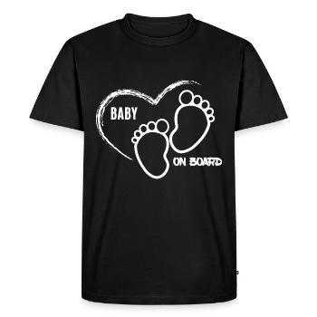 Baby on Board - Men's Premium Organic T-Shirt - black - Front - Nico (187cm)