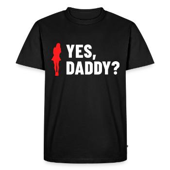 Yes Daddy | BDSM Submissive Daddy Shirt - Men's Premium Organic T-Shirt - black - Front - Nico (187cm)