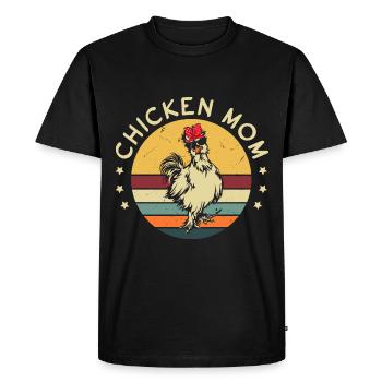 Chicken Mom Vintage Chicken Mama Retro Mother's Day - Men's Premium Organic T-Shirt - black - Front - Nico (187cm)