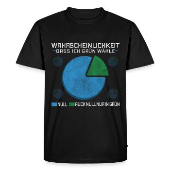 Probability that I will choose green: zero - Men's Premium Organic T-Shirt - black - Front - Nico (187cm)