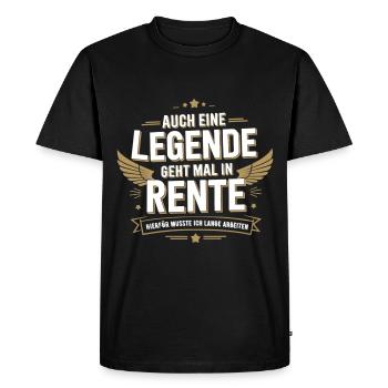 Même une légende prend sa retraite - T-shirt Premium bio Homme - noir - Devant - Nico (187cm)