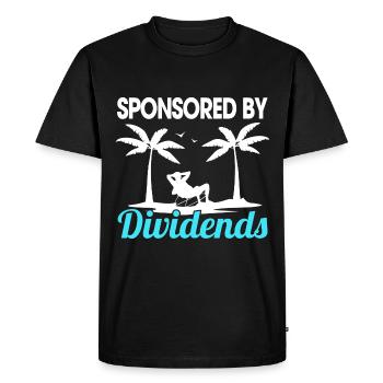 Sponsored by Dividend Shareholder Stock Market - Men's Premium Organic T-Shirt - black - Front - Nico (187cm)