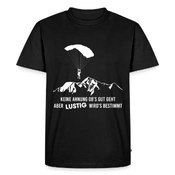 Je ne sais pas si ça va bien, mais ça va être déterminé - T-shirt Premium bio Homme - noir - Devant - Nico (187cm)