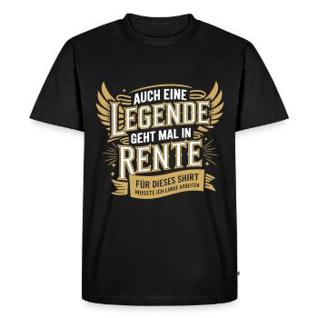 Even a legend retires - Men's Premium Organic T-Shirt - black - Front - Nico (187cm)
