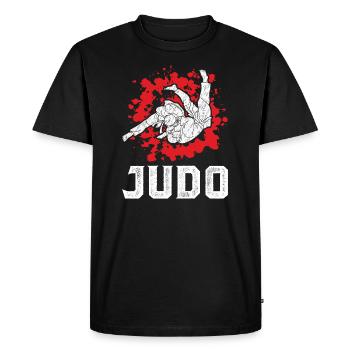 judo - Men's Premium Organic T-Shirt - black - Front - Nico (187cm)