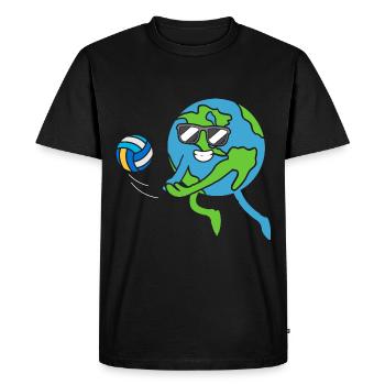 Journée de volleyball de la Terre - T-shirt Premium bio Homme - noir - Devant - Nico (187cm)