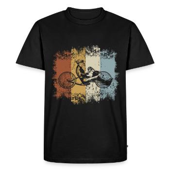 Vintage Handbike - Men's Premium Organic T-Shirt - black - Front - Nico (187cm)