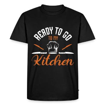Chef Chef Chef Cuisine Drôle de dicton - T-shirt Premium bio Homme - noir - Devant - Nico (187cm)