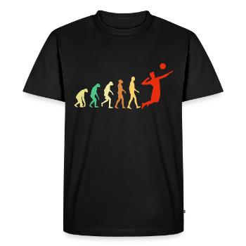Volleyball Evolution - Männer Premium Bio T-Shirt - Schwarz - Vorne - Nico (187cm)
