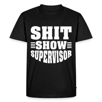 Superviseur de spectacle de merde - T-shirt Premium bio Homme - noir - Devant - Nico (187cm)