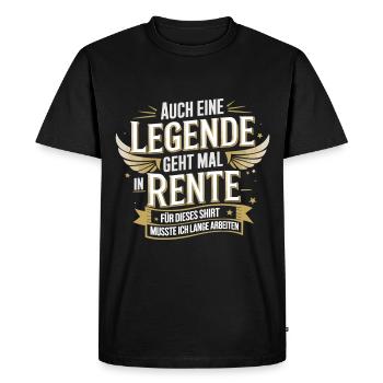 Even a legend retires - Men's Premium Organic T-Shirt - black - Front - Nico (187cm)