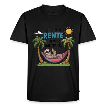 I'm retired, I don't have to do anything - Men's Premium Organic T-Shirt - black - Front - Nico (187cm)