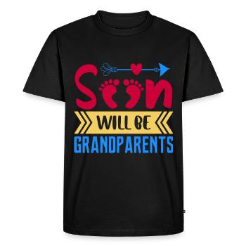 We will soon be grandparents, We will be grandma and grandpa - Men's Premium Organic T-Shirt - black - Front - Nico (187cm)