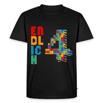 Enfin 4 blocs de construction - T-shirt Premium bio Homme - noir - Devant - Nico (187cm)