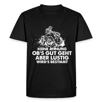 Je ne sais pas si ça va bien se passer mais ça va être du VTT - T-shirt Premium bio Homme - noir - Devant - Nico (187cm)