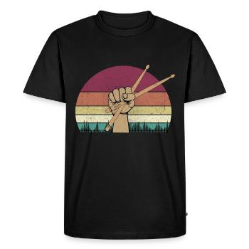 Pilon tombant sur les tambours - T-shirt Premium bio Homme - noir - Devant - Nico (187cm)