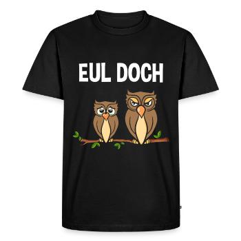 Hibou Oui - T-shirt Premium bio Homme - noir - Devant - Nico (187cm)