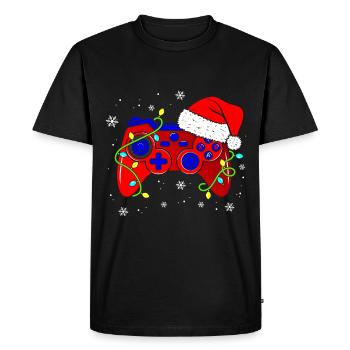 Consoles de jeux de Noël - T-shirt Premium bio Homme - noir - Devant - Nico (187cm)
