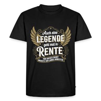 Même une légende prend sa retraite - T-shirt Premium bio Homme - noir - Devant - Nico (187cm)