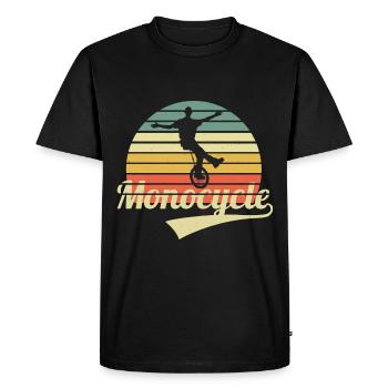 Monocycle - T-shirt Premium bio Homme - noir - Devant - Nico (187cm)