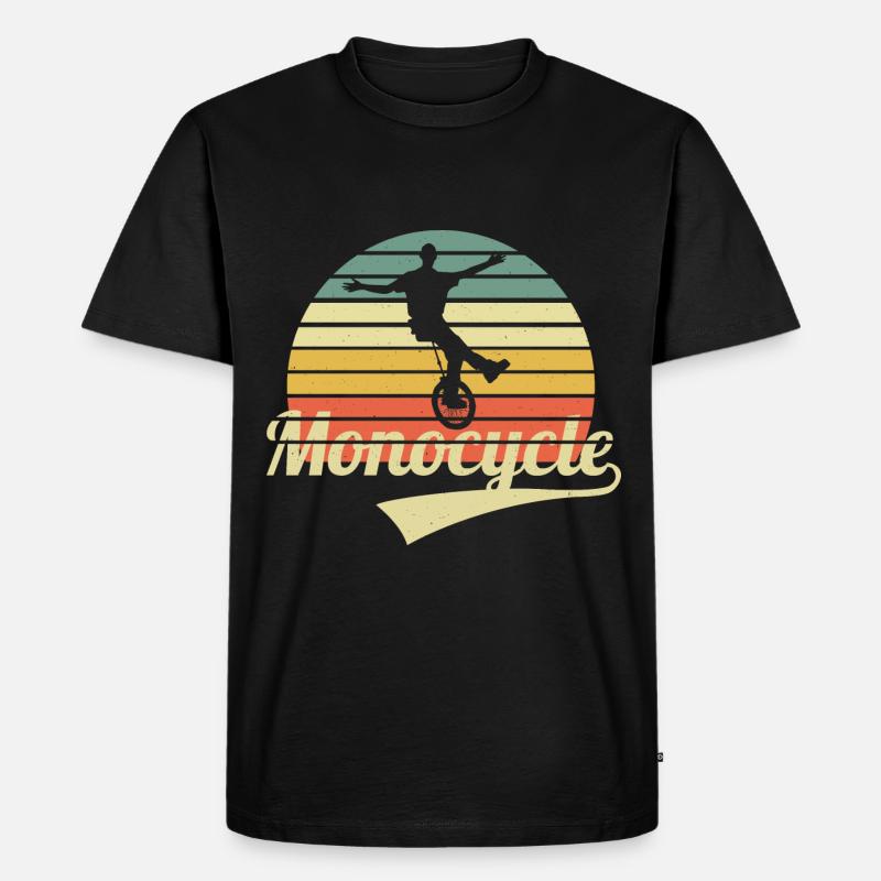 Einrad - Männer Premium Bio T-Shirt - Schwarz