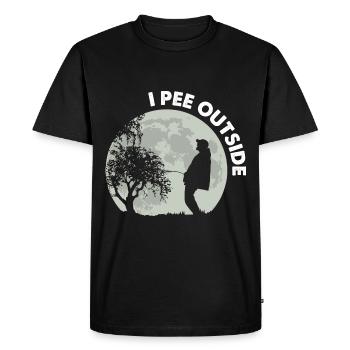 Je fais dehors Je fais à l’extérieur - T-shirt Premium bio Homme - noir - Devant - Nico (187cm)