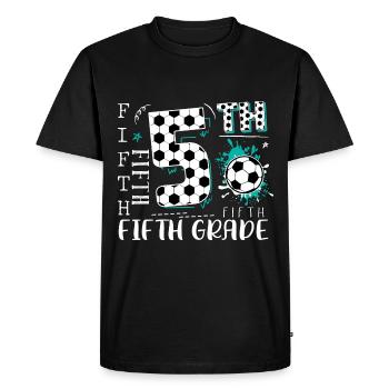 5th Grade Football - Men's Premium Organic T-Shirt - black - Front - Nico (187cm)