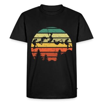 Bourrette de scooter de la cascade vintage cadeau de scooter - T-shirt Premium bio Homme - noir - Devant - Nico (187cm)