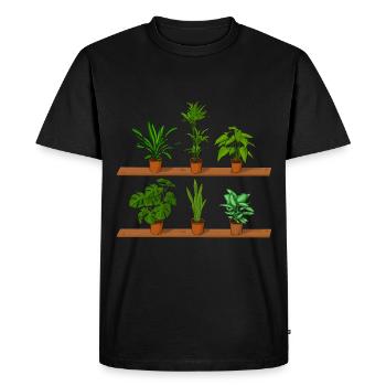 Potted plants - Men's Premium Organic T-Shirt - black - Front - Nico (187cm)