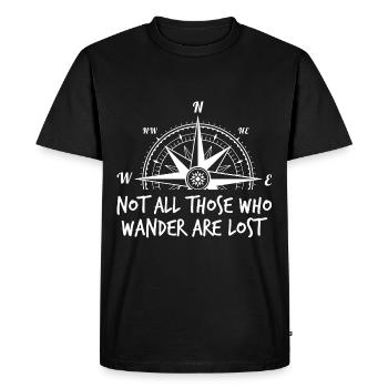 Randonnée - tous les randonneurs ne sont pas perdus ! - T-shirt Premium bio Homme - noir - Devant - Nico (187cm)