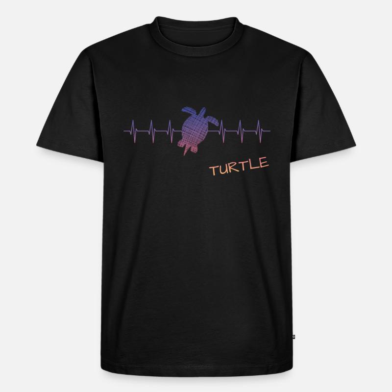 Turtle turtle - Männer Premium Bio T-Shirt - Schwarz