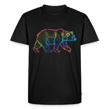 Bear Abstract Art - Men's Premium Organic T-Shirt - black - Front - Nico (187cm)