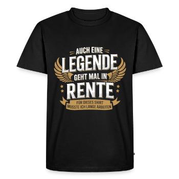 Even a legend retires - Men's Premium Organic T-Shirt - black - Front - Nico (187cm)