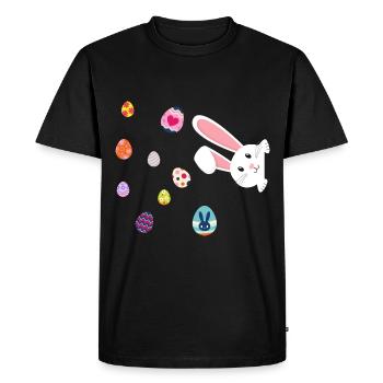 Easter with Easter Eggs - Men's Premium Organic T-Shirt - black - Front - Nico (187cm)
