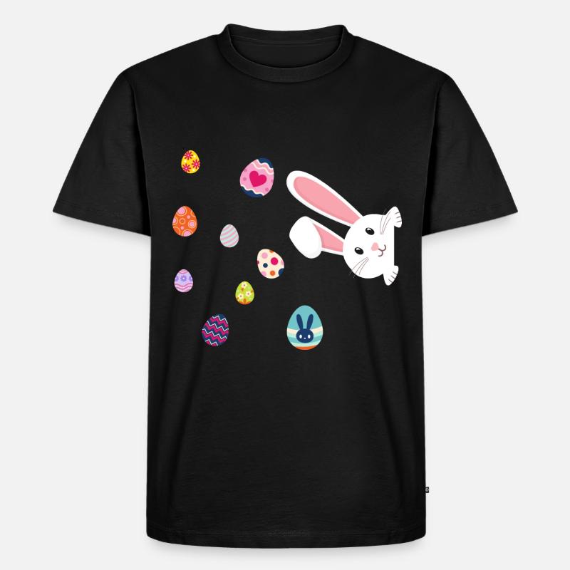 Easter with Easter Eggs - Men's Premium Organic T-Shirt - black